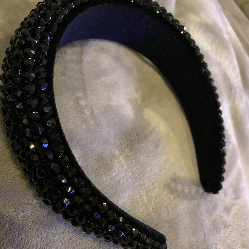 Black jeweled headband